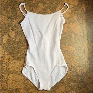 WHITE CAPEZIO DANCE LEOTARD